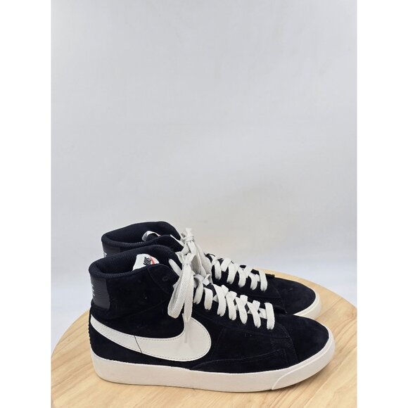 Nike Womens  BLAZER MID VINTAGE SUEDE BLACK SAIL Shoes SZ 8.5 [AV9376-001] - Picture 1 of 8